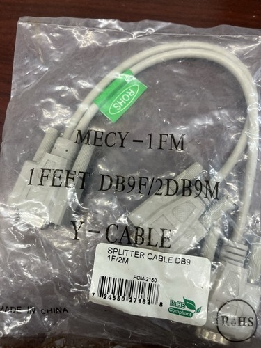 MECY-1FM DB9F/2DB9M Y-Cable Splitter Cable DB9 1F/2m - Afbeelding 3 van 6
