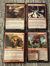 Magic The Gathering MTG Red 4 Card Lot Drakuseth Bonecrusher Giant Storm's Wrath