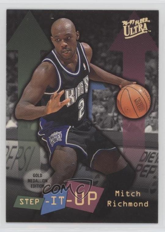 1996 Fleer Ultra Step-It-Up Gold Medallion Edition Mitch Richmond #G-284 HOF 0e0