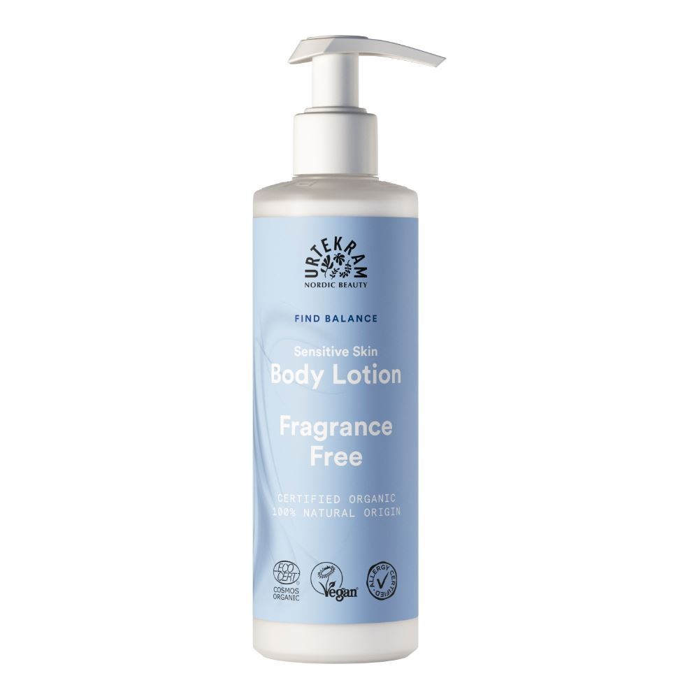 Urtekram Fragrance Free Body Lotion for Sensitive Skin, 245 ml | COSMOS ORGANIC certified by Ecocert Greenlife; An unscented body moisturiser with aloe vera and shea butter - Image 5