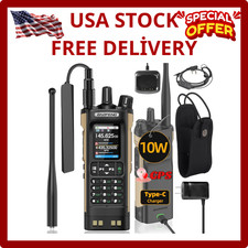 Digital Handheld Radio Scanner Fire Police VHF FM EMS Ham 2 Way Transceiver Dual