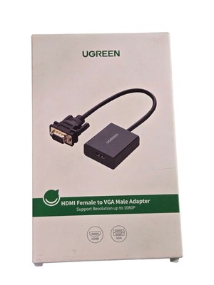 UGREEN HDMI FEMALE TO VGA MALE ADAPTER - Open Box - Unused