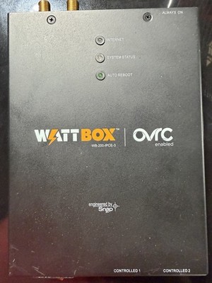 WattBox WB-200-IPCE-3 OVRC Enabled 3-Outlet Surge Protector 120V 12A