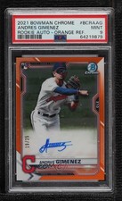 2021 Bowman Chrome Rookie Orange Refractor 19/25 Andres Gimenez PSA 9 Auto 8at