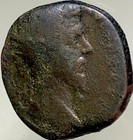 Emperor Marcus Aurelius 161-180AD AE24 As Genuine Ancient Roman Coin Roma Seated