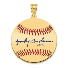 Gold-plating over Sterling Silver George SPARKY Anderson Hall of Fame Signature