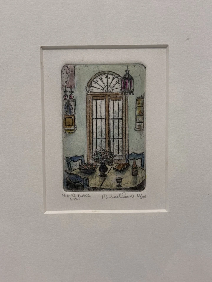 Impresión Original Firmada Edición Limitada, Peter’s Place España Michael Bond, Arte Decoración Regalos Foto 3 de 4