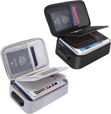 Small Fireproof Bag with Lock,Fireproof Soft Money Organizer Case 9X 5.3 X 3.7