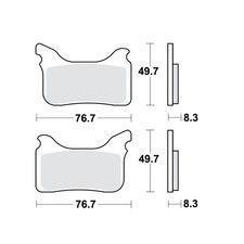 Pastillas Freno Sinter Rsi TRW 787.47.87 para Aprilia 660 Pegaso Factory