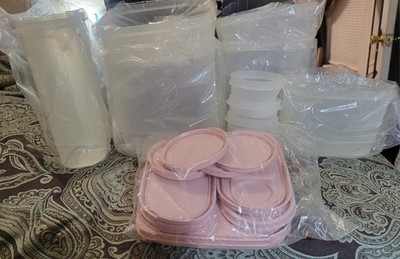 Tupperware Modular Mate Starter Set Pink Seal 20pc Set Some New Some Used