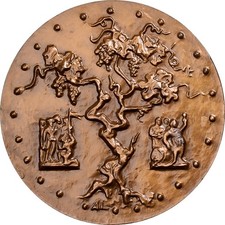 [#399550] France, Medal, Château de Chinon, Bronze, Annette Landry, MS