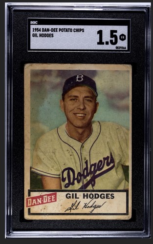 Gil Hodges 1954 Dan Dee Potato Chips card