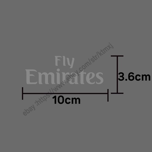 Fly Emirates Sponsor Patch Small 10cm – Heat Transfer Iron-On Logo for Soccer - Picture 7 of 13