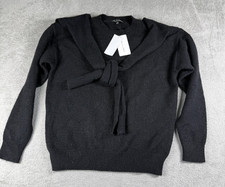 NWT Line  Dot Women's Atlas Over the Shoulder Sleeves Sweater Black X-Small