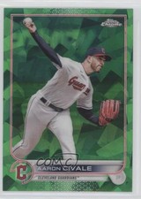2022 Topps Chrome Update Sapphire Green 33/75 Aaron Civale #US49 0au4