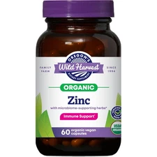Oregons Wild Harvest Organic Zinc, Immune Support, 60 Organic Vegan Capsules