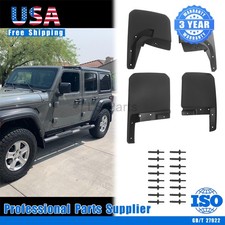 4 Pcs Front Rear Mud Flaps Splash Guards Set Fit Jeep Wrangler Jl 2019-2024