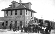 Railroad Train Station Depot Louisiana & Pacific De Ridder LA - Reprint