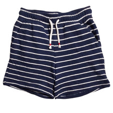Cat  Jack Girls Size S 6/7 Blue/White Striped Above the Knee Shorts FREE S H