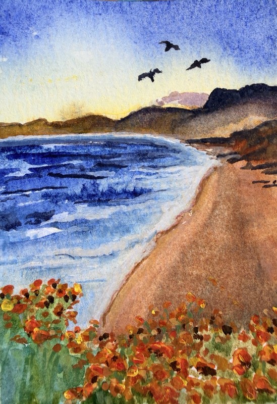 ACEO Hand-Painted Original Acrylic Painting Art Card (2.5 x 3.5 inches)