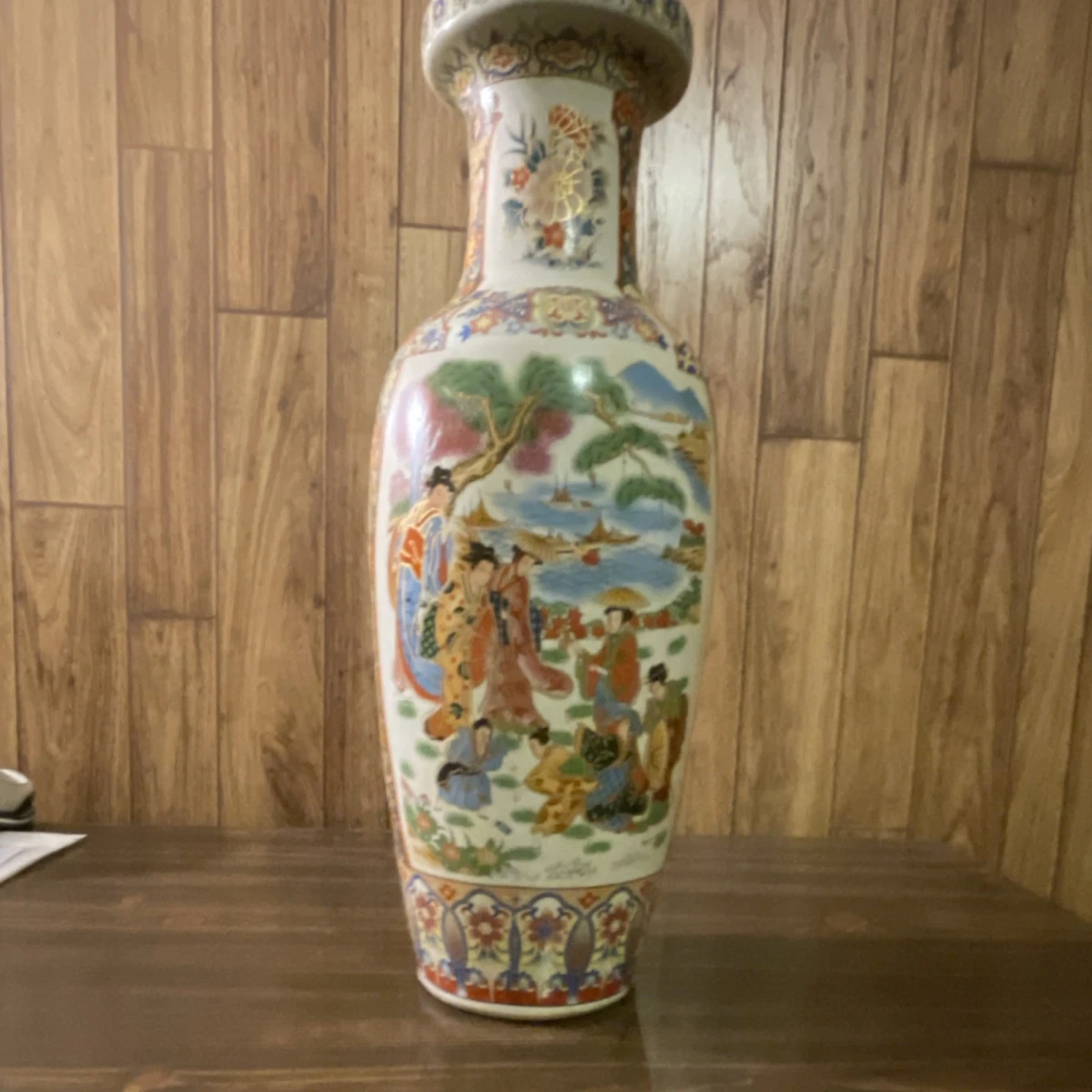 艺妓花瓶日本古董花瓶| eBay