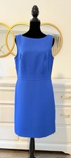 Loft Royal Blue Classic Sheath Dress Business Casual Women's Size 8 Poly Rayon