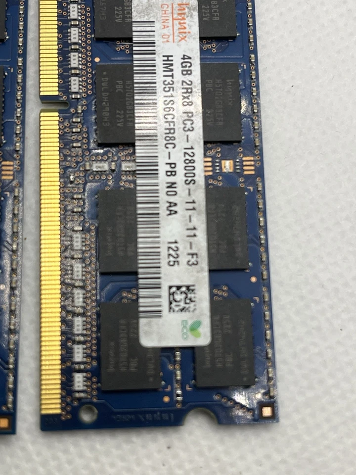 Hynix 4GB 2Rx8 PC3-12800S-11-11-F3 HMT351S6CFR8C Laptop Memory, Set of 2 - Image 3 of 4
