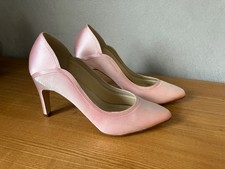 Gr. 5 Rainbow Club MoB Hochzeit rosa Satin Stiletto Schuhe bequem elegant ~ V gut