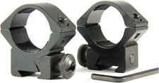 1 Pair 1 inch Ring Low Profile Scope Rings - 3/8" Dovetail Mount