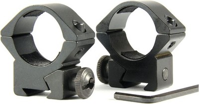 TACFUN 1 Pair 1 inch Ring Low Profile Scope Rings - 3/8'' Dovetail Mount