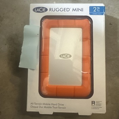 LaCie 2TB Rugged Mini Portable External Hard Drive USB 3.0 LAC9000298 - Sealed