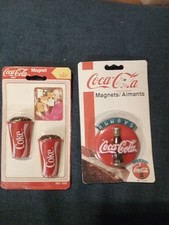Vintage 1985 Coca Cola Fridge Magnets , Advertising  NOS.