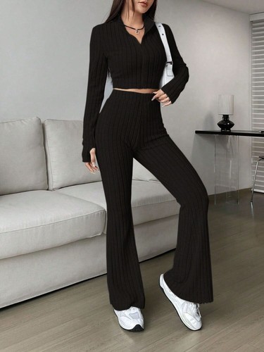 Cozy zip-up lounge set for women - Picture 27 of 30