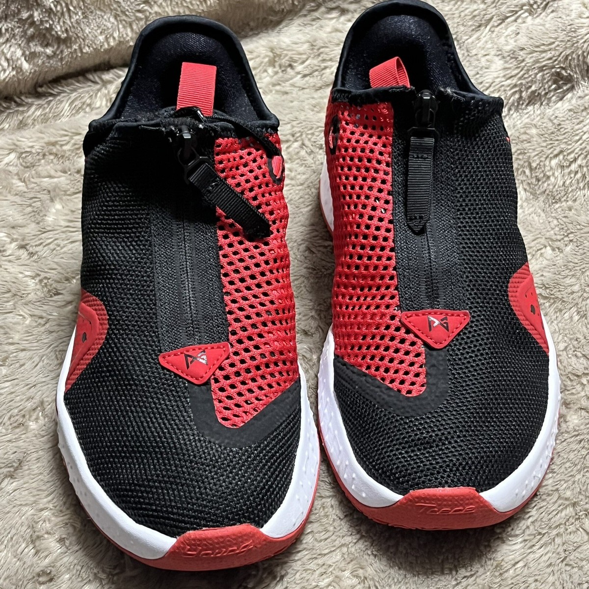 Full Length Nike Air CD5079-003  Size 11 Nike PG 4 Bred Paul George /Black and Red Sneakers CD5079  main image 3
