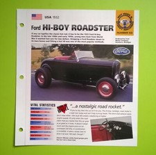Imp 1932 Ford Hi-boy Information Brochure Hot Cars Race Car Rat Rod Roadster ..