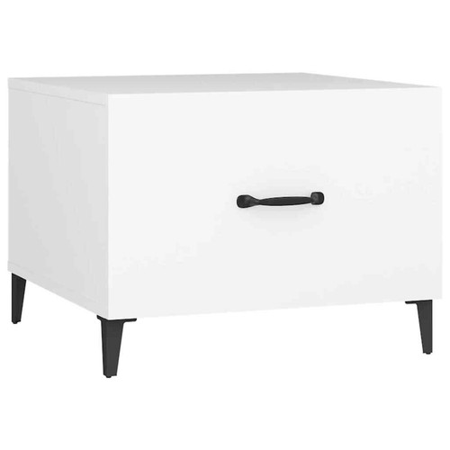 2pcs Coffee Table Set Metal Legs White Sofa Lounge Bed Side Storage Drawers - Picture 5 of 10