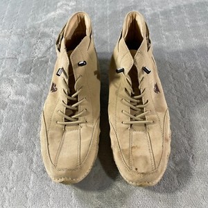 DBECK Men Suede Leather Casual Shoes Tan Beige Bungee Lace Loafers Sz39 Gorpcore Waterproof Unisex Outdoor Shoes-Hiking Camping & Driving  main image 2