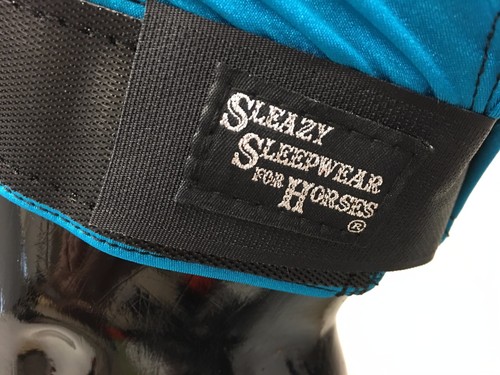 Sleazy Sleepwear for Horses Genuine Stretch Hood Teal Medium - Picture 2 of 2