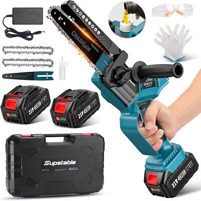 Mini tronçonneuse à batterie 8 pouces 6000mAh 580W