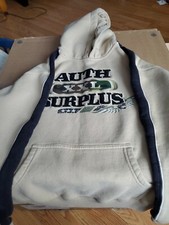 Urban Pipeline Boys Tan w/ Black Sleeve Stripes Hoodie Sweatshirt Size Medium
