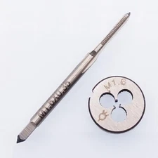 HSS M1.6 x 0.35mm Tap & M1.6 x 0.35mm Die Metric Thread Right Hand