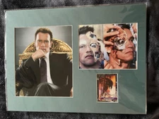 Arnold Schwarzenegger Authentic Autographed Card 12 x 16 Display Matted Photos
