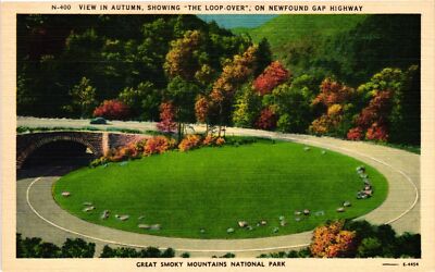 Vintage Postcard- The Loop-Over, Great Smoky National Park. Early 1900s
