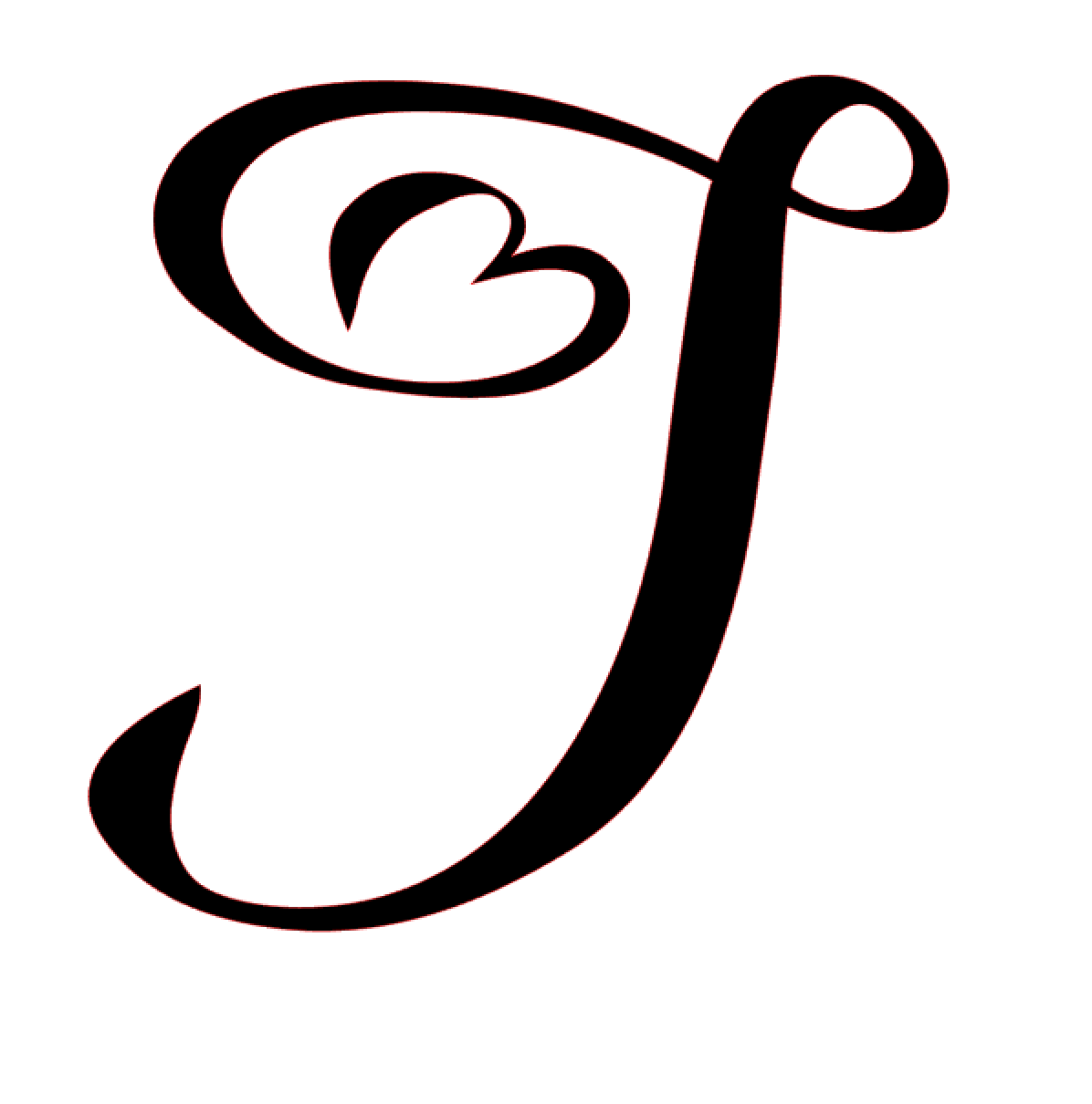 Heart Monogram Letter I Vinyl Decal Sticker For Home Cup Car Decor Choice