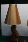 Vintage Mid-Century Deena fine china atomic era art lamps w/ org. shades WORKS — photo 3