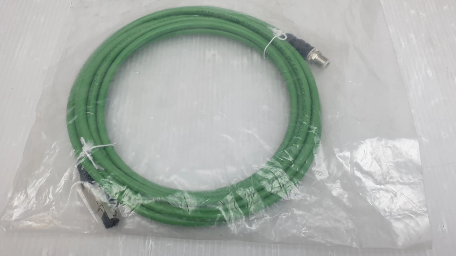 5 m B&R POWERLINK cable coiled, RJ45 plug at one end and M12 plug at the other
