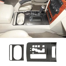 Carbon Fiber Gear Shift Cup Holder Cover Trim for Jeep Grand Cherokee 2006-2010