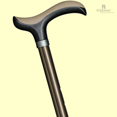 Leichtmetall-Gehstock Step-Derby Super-Soft Mattgold