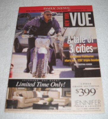 #3525 Daily News NY Vue November 8-14, 2009 Television Guide Laurence Fishburne