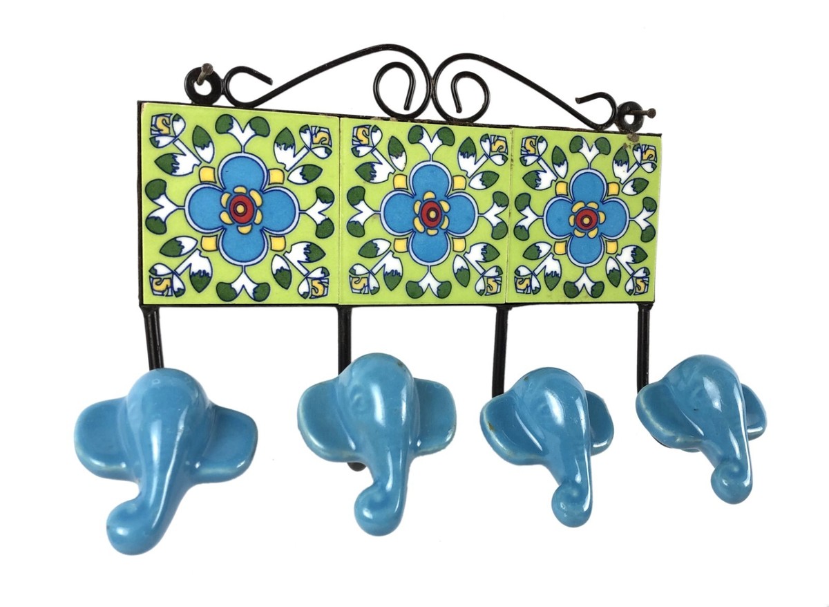 Multipurpose Hanger – Wall Hanging Ceramic Tile Fit Handmade Iron Hanger  i75-211